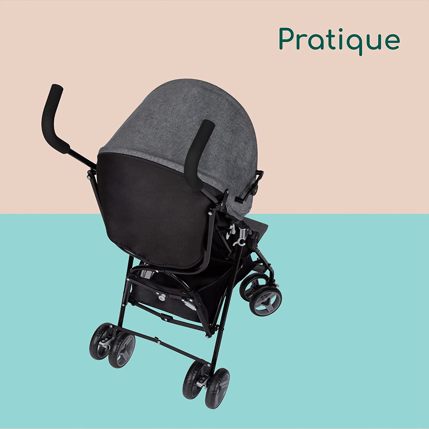 Bebeconfort Kiplo, Poussette canne compacte et légère, de 6 mois à 3.5ans, 0-15 kg, Black Chic