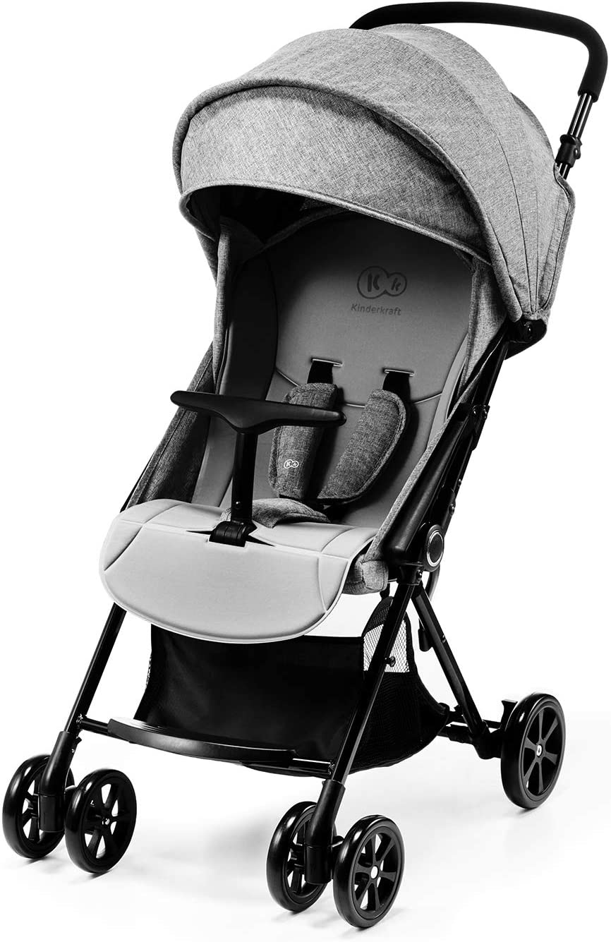 Kinderkraft Poussette Canne Bébé LITE UP, Compacte, Ultra Légère - 6kg, Pliante, Gris