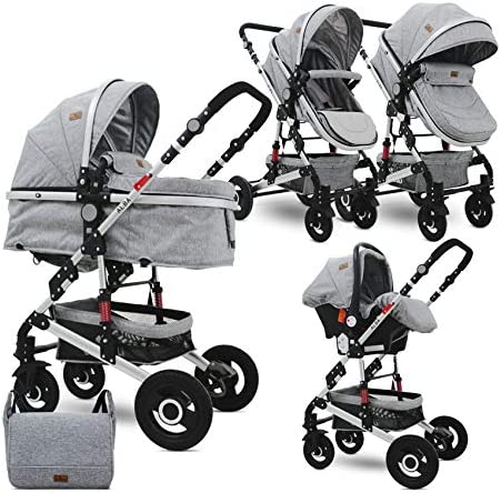 Lorelli Poussette Combinée Trio 3 en 1 alba Set Gris